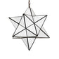 Meyda Lighting Moravian Star 18" Mahogany Bronze Pendant Light With White Art Shade Glass