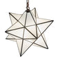 Meyda Lighting Moravian Star 18" Mahogany Bronze Pendant Light With White Art Shade Glass