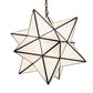 Meyda Lighting Moravian Star 18" Mahogany Bronze Pendant Light With White Art Shade Glass