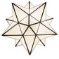 Meyda Lighting Moravian Star 18" Mahogany Bronze Pendant Light With White Art Shade Glass