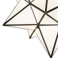 Meyda Lighting Moravian Star 18" Mahogany Bronze Pendant Light With White Art Shade Glass