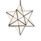 Meyda Lighting Moravian Star 18" Mahogany Bronze Pendant Light With White Art Shade Glass