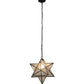 Meyda Lighting Moravian Star 18" Oil Rubbed Bronze Pendant Light With Clear Seeded Shade Glass