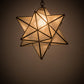 Meyda Lighting Moravian Star 18" Oil Rubbed Bronze Pendant Light With Clear Seeded Shade Glass