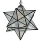 Meyda Lighting Moravian Star 18" Oil Rubbed Bronze Pendant Light With Clear Seeded Shade Glass