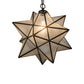 Meyda Lighting Moravian Star 18" Oil Rubbed Bronze Pendant Light With Clear Seeded Shade Glass