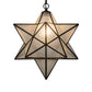 Meyda Lighting Moravian Star 18" Oil Rubbed Bronze Pendant Light With Clear Seeded Shade Glass