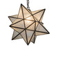 Meyda Lighting Moravian Star 18" Oil Rubbed Bronze Pendant Light With Clear Seeded Shade Glass