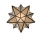 Meyda Lighting Moravian Star 18" Oil Rubbed Bronze Pendant Light With Clear Seeded Shade Glass