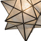 Meyda Lighting Moravian Star 18" Oil Rubbed Bronze Pendant Light With Clear Seeded Shade Glass