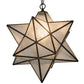 Meyda Lighting Moravian Star 18" Oil Rubbed Bronze Pendant Light With Clear Seeded Shade Glass