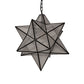 Meyda Lighting Moravian Star 18" Textured Black Pendant Light With Clear Seeded Shade Glass