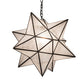 Meyda Lighting Moravian Star 18" Textured Black Pendant Light With Clear Seeded Shade Glass