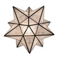 Meyda Lighting Moravian Star 18" Textured Black Pendant Light With Clear Seeded Shade Glass