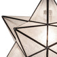 Meyda Lighting Moravian Star 18" Textured Black Pendant Light With Clear Seeded Shade Glass