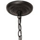 Meyda Lighting Moravian Star 18" Textured Black Pendant Light With Clear Seeded Shade Glass
