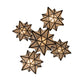 Meyda Lighting Moravian Star 184367 30" 5-Light Mahogany Bronze Chandelier With Clear Seeded Shade Glass
