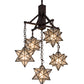 Meyda Lighting Moravian Star 184367 30" 5-Light Mahogany Bronze Chandelier With Clear Seeded Shade Glass