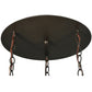 Meyda Lighting Moravian Star 21" 3-Light Oil Rubbed Bronze Cascading Pendant Light With Beige Iridescent Shade Glass