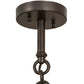 Meyda Lighting Moravian Star 21" Craftsman Brown Semi-flush Mount Light With Clear Seeded Shade Glass