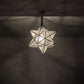 Meyda Lighting Moravian Star 21" Craftsman Brown Semi-flush Mount Light With Clear Seeded Shade Glass