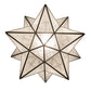 Meyda Lighting Moravian Star 21" Craftsman Brown Semi-flush Mount Light With Clear Seeded Shade Glass