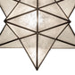 Meyda Lighting Moravian Star 21" Craftsman Brown Semi-flush Mount Light With Clear Seeded Shade Glass