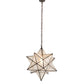 Meyda Lighting Moravian Star 216258 24" Mahogany Bronze Pendant Light With Clear Seeded Shade Glass