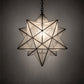 Meyda Lighting Moravian Star 216258 24" Mahogany Bronze Pendant Light With Clear Seeded Shade Glass
