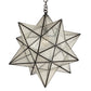 Meyda Lighting Moravian Star 216258 24" Mahogany Bronze Pendant Light With Clear Seeded Shade Glass