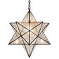 Meyda Lighting Moravian Star 216258 24" Mahogany Bronze Pendant Light With Clear Seeded Shade Glass