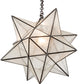 Meyda Lighting Moravian Star 216258 24" Mahogany Bronze Pendant Light With Clear Seeded Shade Glass