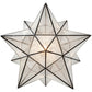 Meyda Lighting Moravian Star 216258 24" Mahogany Bronze Pendant Light With Clear Seeded Shade Glass