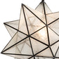 Meyda Lighting Moravian Star 216258 24" Mahogany Bronze Pendant Light With Clear Seeded Shade Glass