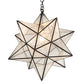 Meyda Lighting Moravian Star 216258 24" Mahogany Bronze Pendant Light With Clear Seeded Shade Glass