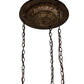 Meyda Lighting Moravian Star 22" 3-Light Antique Copper Cascading Pendant Light With White Shade Glass