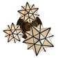 Meyda Lighting Moravian Star 22" 3-Light Antique Copper Cascading Pendant Light With White Shade Glass