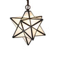 Meyda Lighting Moravian Star 22" 3-Light Antique Copper Cascading Pendant Light With White Shade Glass