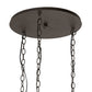 Meyda Lighting Moravian Star 23" 3-Light Oil Rubbed Bronze Cascading Pendant Light With Clear Seeded Shade Glass
