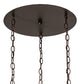 Meyda Lighting Moravian Star 24" 3-Light Oil Rubbed Bronze Cascading Pendant Light With Clear Seeded Shade Glass