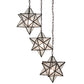 Meyda Lighting Moravian Star 24" 3-Light Oil Rubbed Bronze Cascading Pendant Light With Clear Seeded Shade Glass