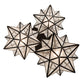 Meyda Lighting Moravian Star 24" 3-Light Oil Rubbed Bronze Cascading Pendant Light With Clear Seeded Shade Glass