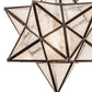 Meyda Lighting Moravian Star 24" 3-Light Oil Rubbed Bronze Cascading Pendant Light With Clear Seeded Shade Glass