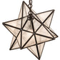 Meyda Lighting Moravian Star 24" 3-Light Oil Rubbed Bronze Cascading Pendant Light With Clear Seeded Shade Glass