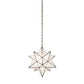 Meyda Lighting Moravian Star 24" Antique Brass Pendant Light With White Art Shade Glass