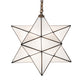 Meyda Lighting Moravian Star 24" Antique Brass Pendant Light With White Art Shade Glass