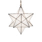 Meyda Lighting Moravian Star 24" Antique Brass Pendant Light With White Art Shade Glass