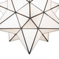 Meyda Lighting Moravian Star 24" Antique Brass Pendant Light With White Art Shade Glass
