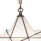 Meyda Lighting Moravian Star 24" Antique Brass Pendant Light With White Art Shade Glass