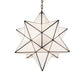 Meyda Lighting Moravian Star 24" Antique Brass Pendant Light With White Art Shade Glass